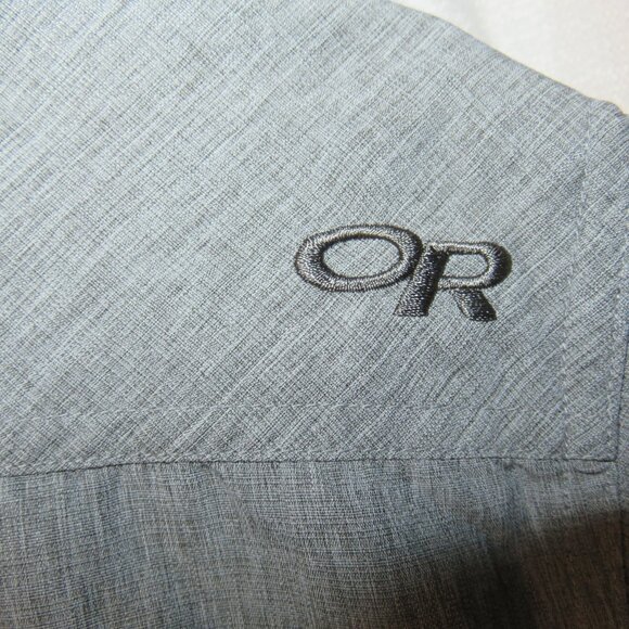 OR OUTDOOR RESEARCH WAYWARD GRAY NYLON BUTTON UP S/S SHIRT TOP MEN'S SMALL V020 - Picture 13 of 13